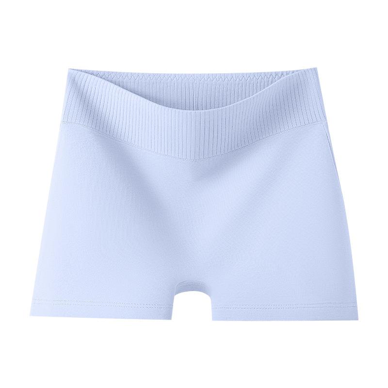 Women Spring and Autumn Pure Cotton Antibacterial Crotch Anti Tardiness High Waist Abdominal Lift Hip Non Mark Safety Flat Angle Briefs