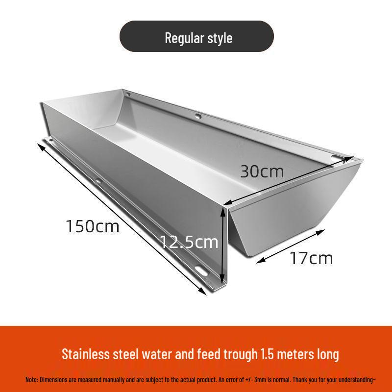 Stainless Steel Piglet Nursery & Fattening Pig Trough - Durable Free-Feeding & Drinking Trough