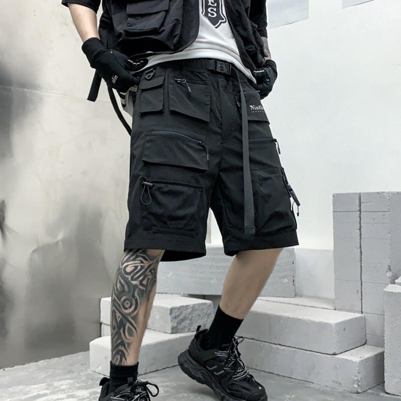 Pantaloncini Cargo Funzionali Tattici Multitasche Estivi Abbigliamento Uomo Stile Y2K High Street Punk Techwear Pantaloni Asciugatura Rapida Pantalone