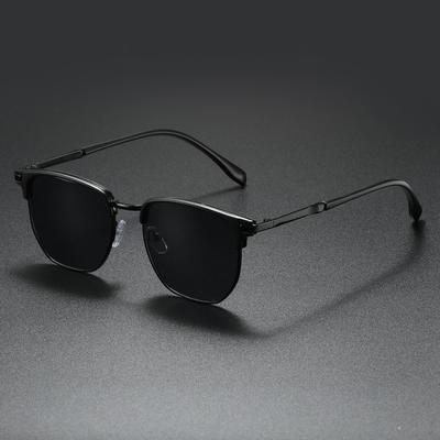 Fashion Women's Sunglasses Luxury Retro Metal Frame Rectangular Glasses Summer Beach Travel Sun Glasses High-End Men's Eyewear