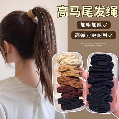 Hoher Zopfhaargummi für Damen, neues High-End-Haarseil, Gummiband, hohe Elastizität, langlebiger Haargummi Haarschmuck