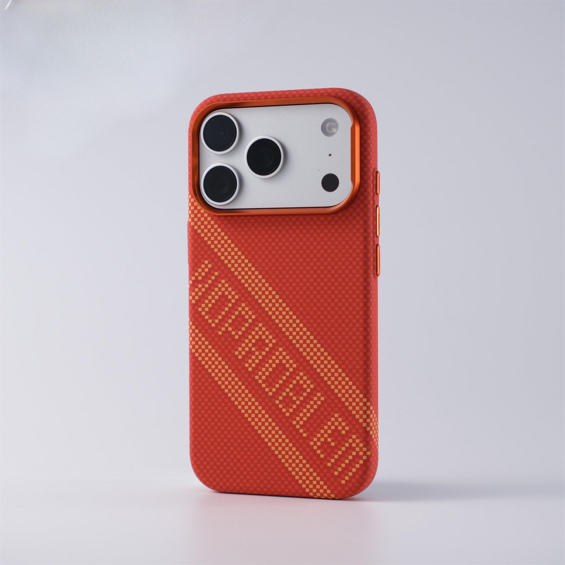 iPhone 17 Pro Max Magnetic Phone Case - Kevlar Texture, Skin-Feel, Full Coverage 15 PROMAX