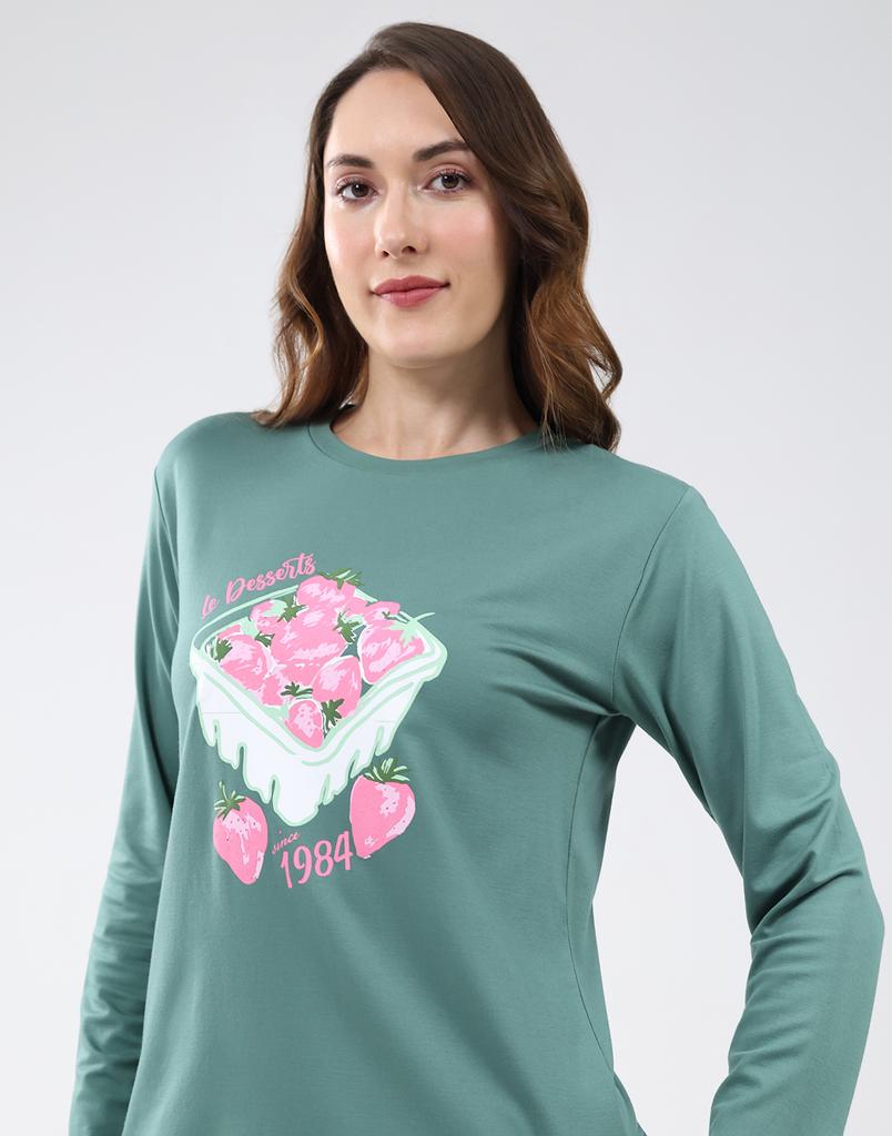 MONTE CARLO Women's Round Neck Full Sleeve Lower Set