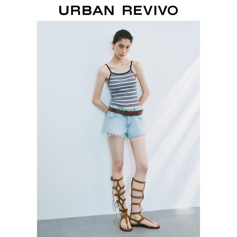 UR Damen Gestreiftes Strick-Camisole-Weste