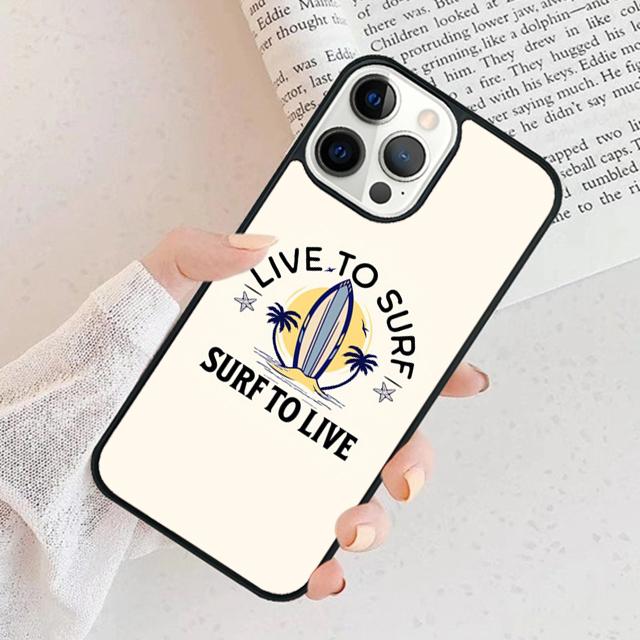 Surfing Art Surf Girl Phone Case Cover For iPhone 17 Air 15 16 11 13 14 Pro Max 12 Plus Max Fundas