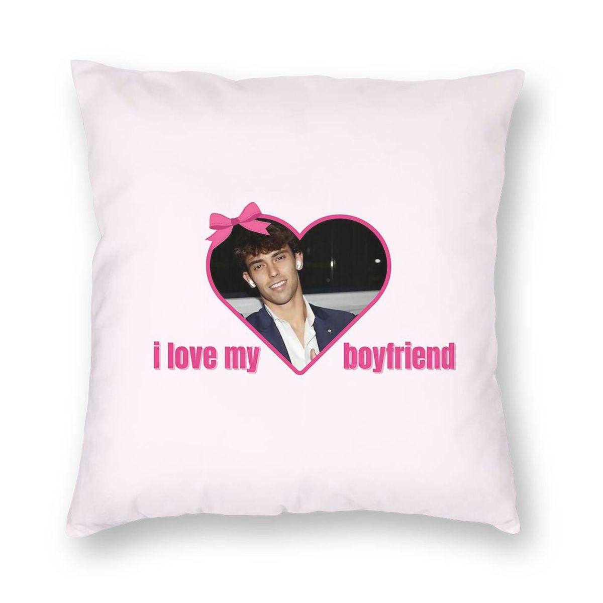 

Joao Felix Boyfriend Square Pillowcase Polyester Linen Velvet Creative Zip Decorative Throw Pillow Case Sofa Cushion Cover 12x12Inch