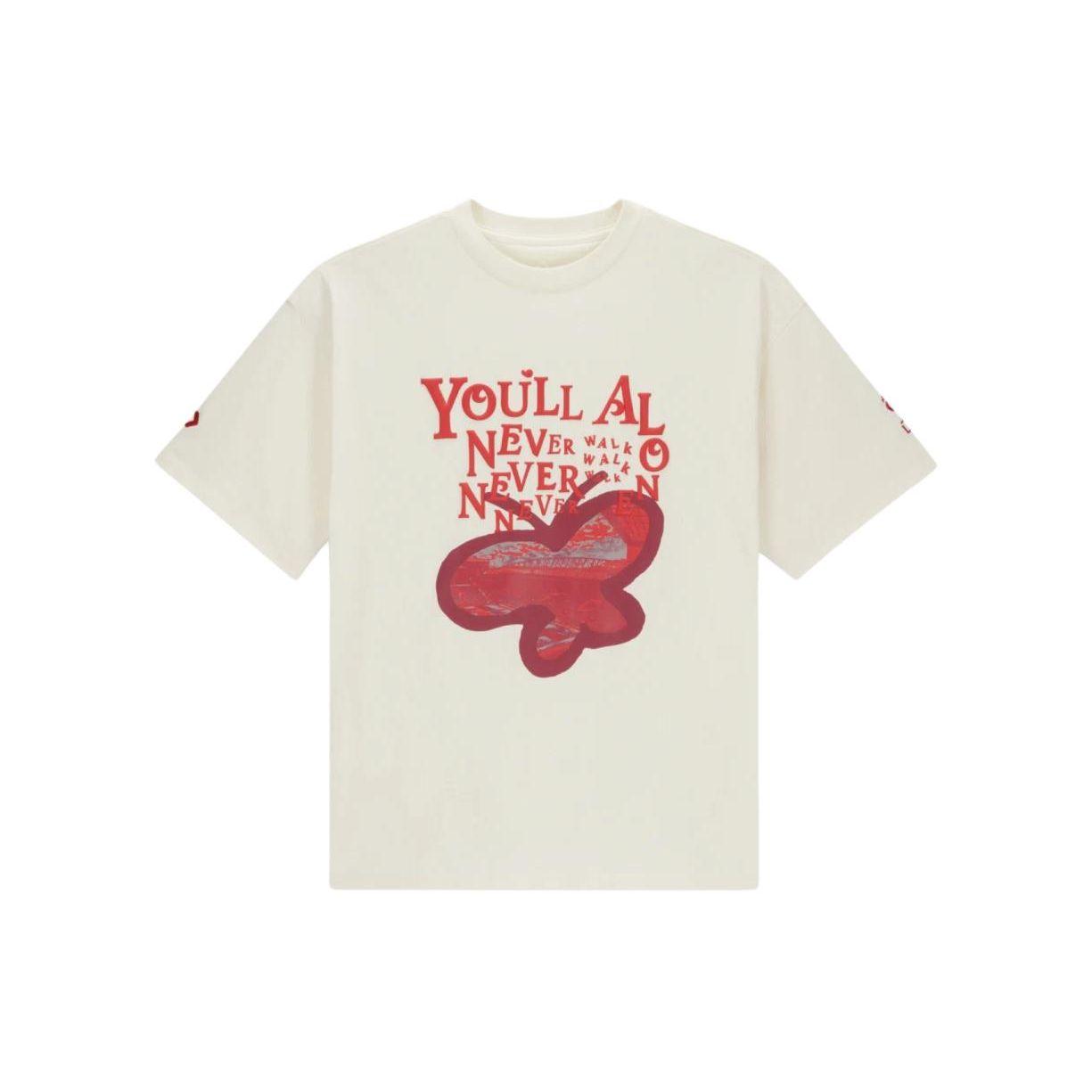 

Женская футболка с короткими рукавами и принтом бабочки с логотипом Converse, белая 10026258-A01