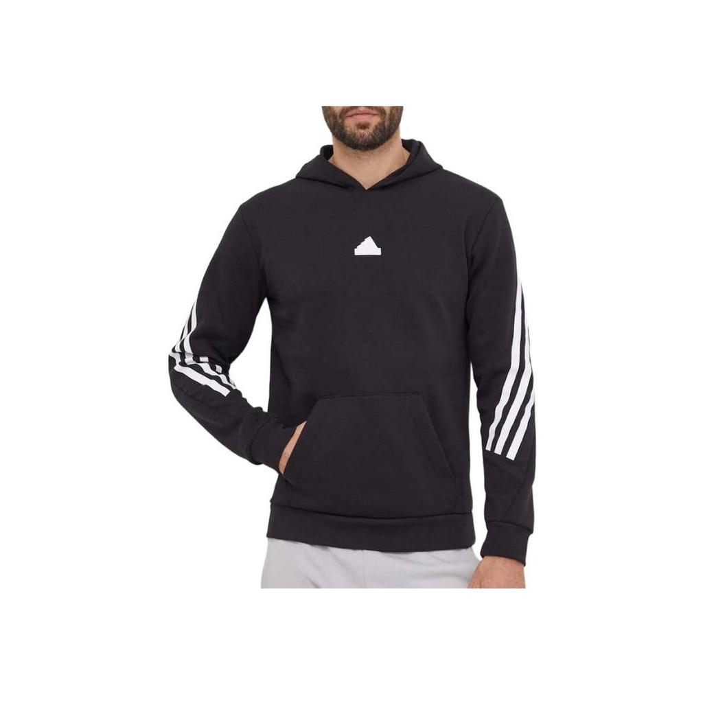 Adidas Ležérní mikina s kapucí a kapsou s dlouhým rukávem pánská mikina černá IN1841