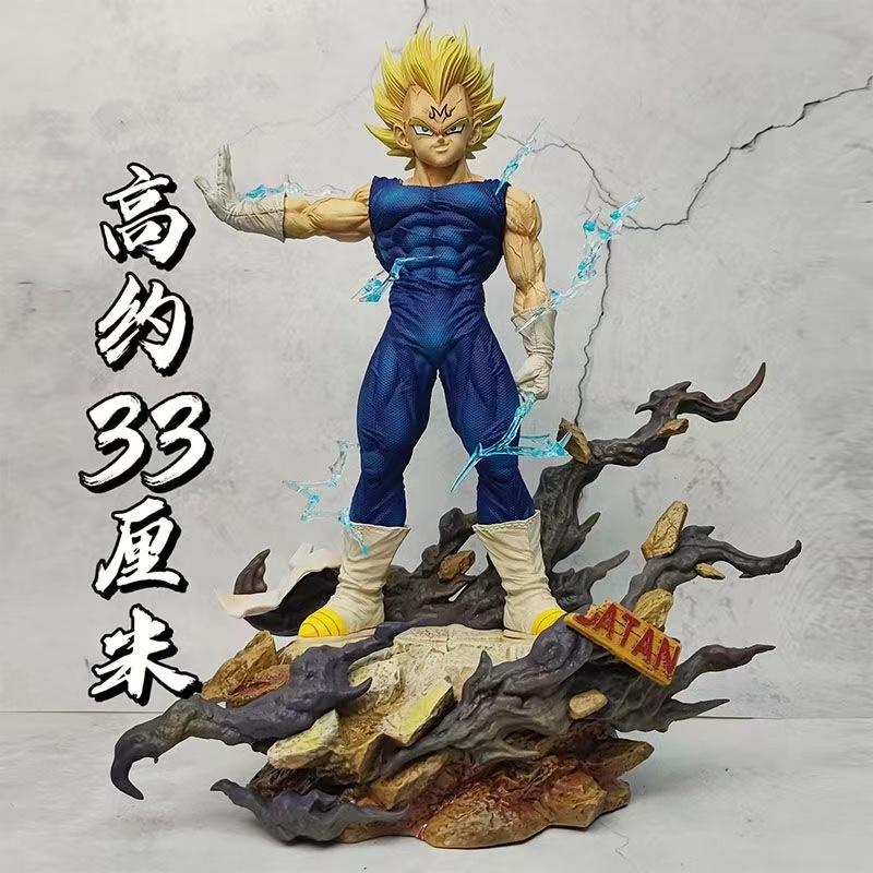 Anime Drogan Boll Z Majin Vegeta Figure Replace Head 33cm Pvc Action Figures Vegeta Figurine Gk Statue Collection Model Toys