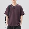 New Summer Short-sleeved T-shirt for Men's Japanese Retro Loose Five-point Sleeve T-shirt Round Collar