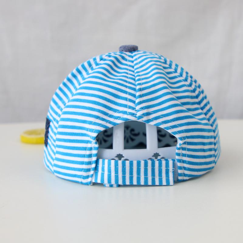 Summer Cotton Baby Hat Cute Casual Striped Baby Boy Cap Soft Eaves Kids Girls Sun Protect Hats Caps
