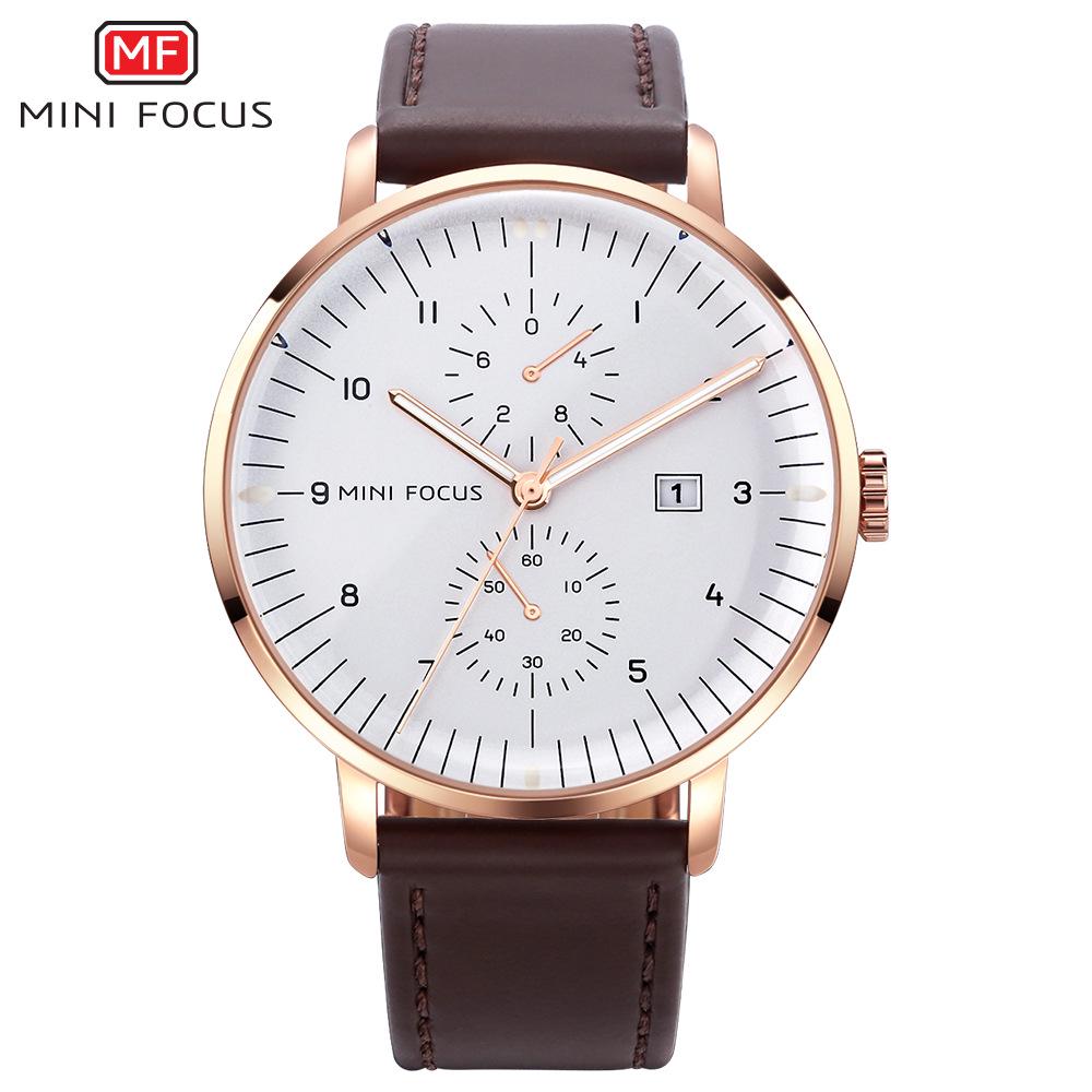 MINI FOCUS Herren Leuchtende Wasserdichte Businessuhr - Bestseller 0052G