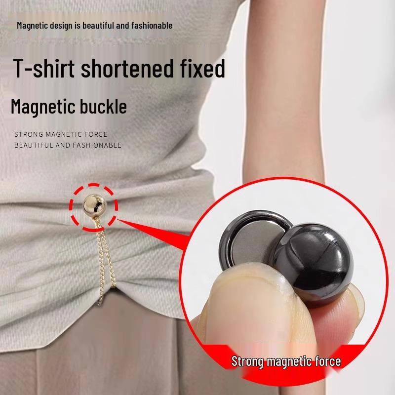 Adjustable Magnetic Buckle for No-Sew Garment Shortening and Waist Reduction