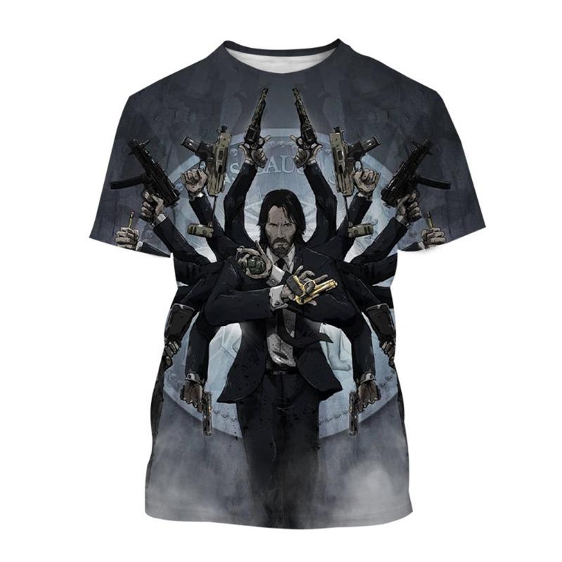 

Action blockbuster, exciting and passionate male lead, creative and fashionable 3D printed cool short sleeved design S