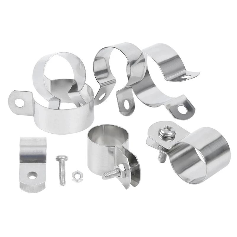 304 Stainless Steel 10-115MM Ohmic Grounding Pipe Clamp Horseback Clamp Bracket Pipe Buckle Hose Clamp