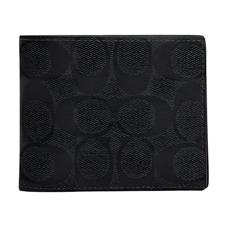 

Coach 3 In 1 Wallet 11 Classic Monogram Foldable Canvas Card Holder Money Clip Wallet Men Wallets Black Antique-Nickel Bright-Turquoise 74993-QBWGA Black Antique Nickel & Bright Turquoise & Charcoal