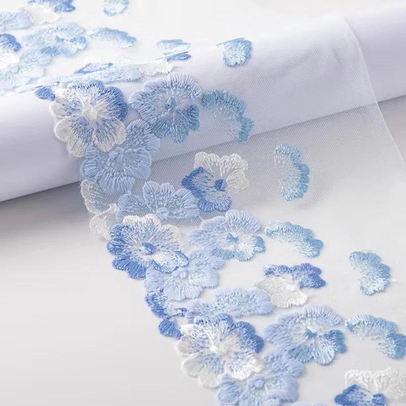 1/3 de yard de fil de polyester pressé pour fond de dentelle, idéal pour la broderie florale à faire soi-même, accessoires en dentelle, rideaux, coussins de canapé et décoration.