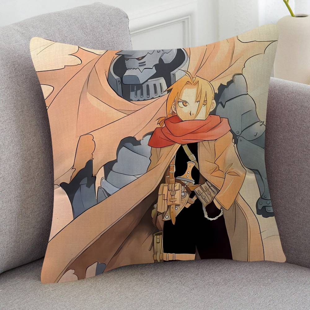 Anime Fullmetal Alchemist Cushion Cover Car Throw Pillow Case For Sofa Car Christmas Gift