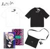 Anime Merch Set Yofukashi No Uta + T-shirt Black White + Canvas Sacoche + A4 Clear File