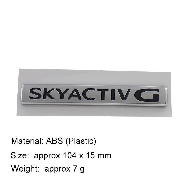 

3D Premium ABS SKYACTIV G Sticker Tail Bumper Badge Auto Rear Trunk Emblem Accessories Exterior Decoration chrome-black