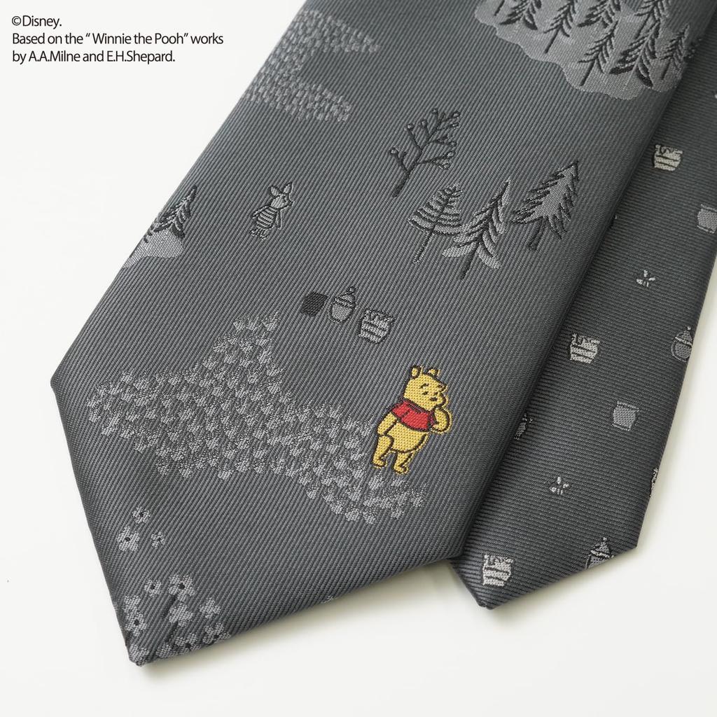 [Disney] Winnie the Pooh One-Point Tie DW1431 Gray