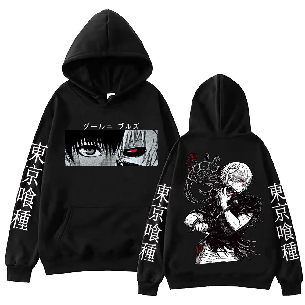 Anime Tokyo Ghoul Ken Kaneki Hoodie Harajuku Pullover Tops Man Woman Sweatshirt Fans Gift