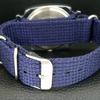 HAND-WINDING SWISS MENS REFURBISHED VINTAGE BLUE COLOR DIAL WATCH A707284-1