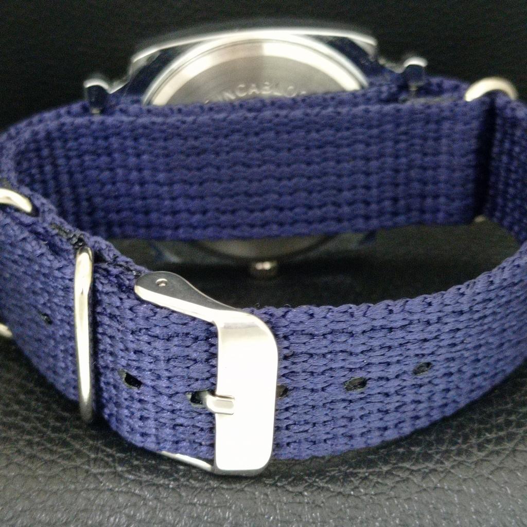 HAND-WINDING SWISS MENS REFURBISHED VINTAGE BLUE COLOR DIAL WATCH A707284-1
