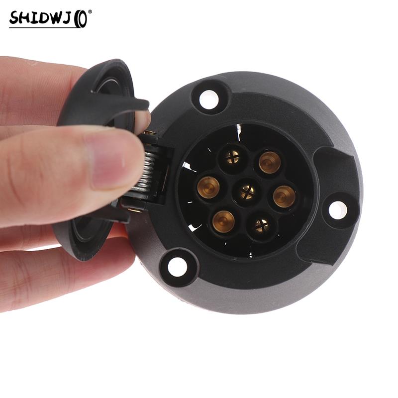 7 Pin European Trailer Socket Towing Electrics Plug 12V Towbar Socket Car Plug Socket Wiring Connector Adapter Car Accessories