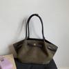 Large Capacity Vintage Suede Fashion Commuter Simple Autumn Shoulder Portable Tote Bag