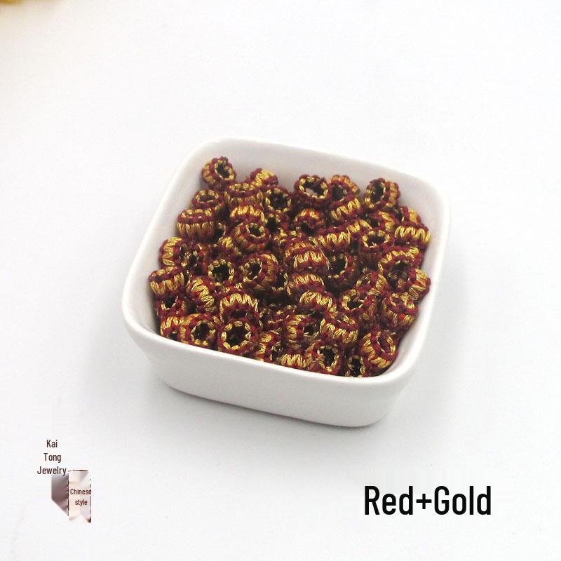 Yingluo Pineapple Knot Button Hand-Woven DIY Accessories Kit for Bracelets and Necklaces