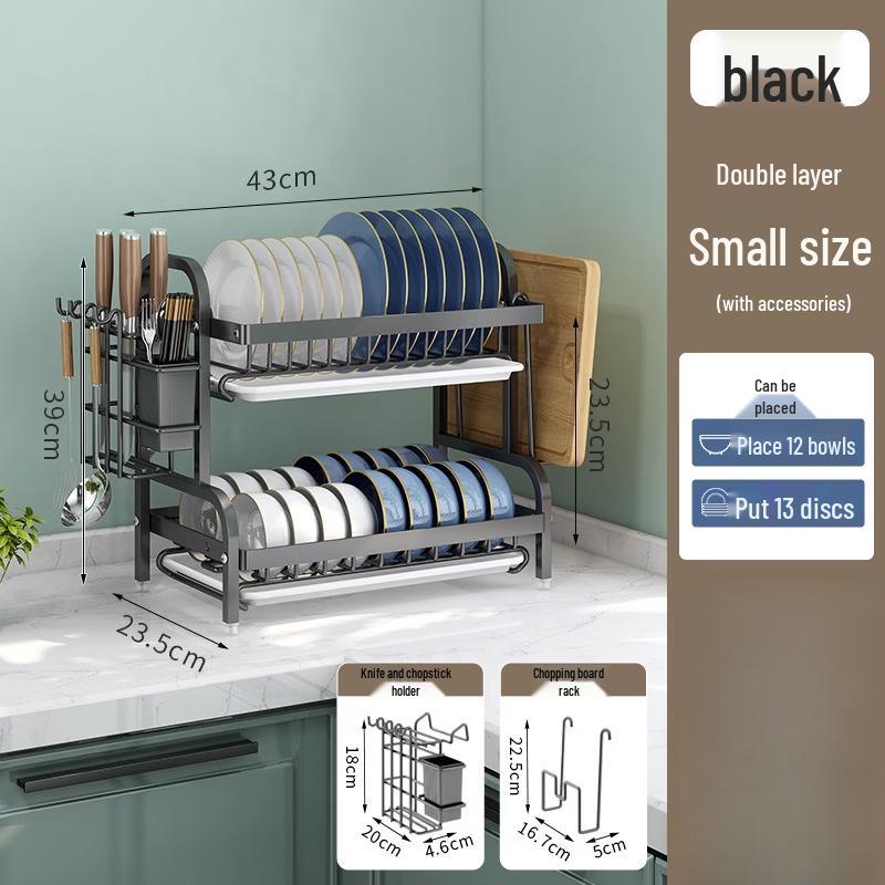 YouShu Double-Tier Kitchen Dish Drying & Storage Rack