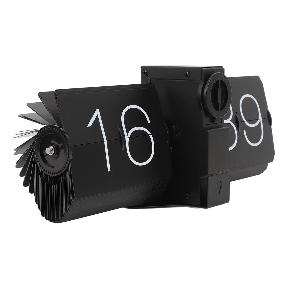 Flip Desk Clock 24 Hours Battery Powered Single Sided Retro Large Number Auto Mechanical Flip Clock