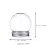 9Pcs Clear Round Candy Jar Snow Globe DIY Kit Plastic Spherical Bottle Craft Making Water Globe Holiday Winter Ornament Kit