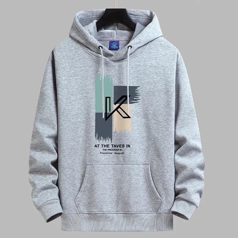 

Spring and Autumn Knitted Sweaters for Men and Women Hooded Sweatshirts A Trendy Brand of Pure Cotton Loose and Fashionable 3XL