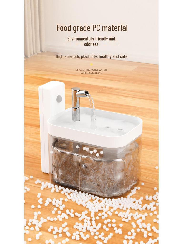 Wireless Cat Drinking Fountain: Smart Automatic Circulating Water Dispenser with No-Wet Flow