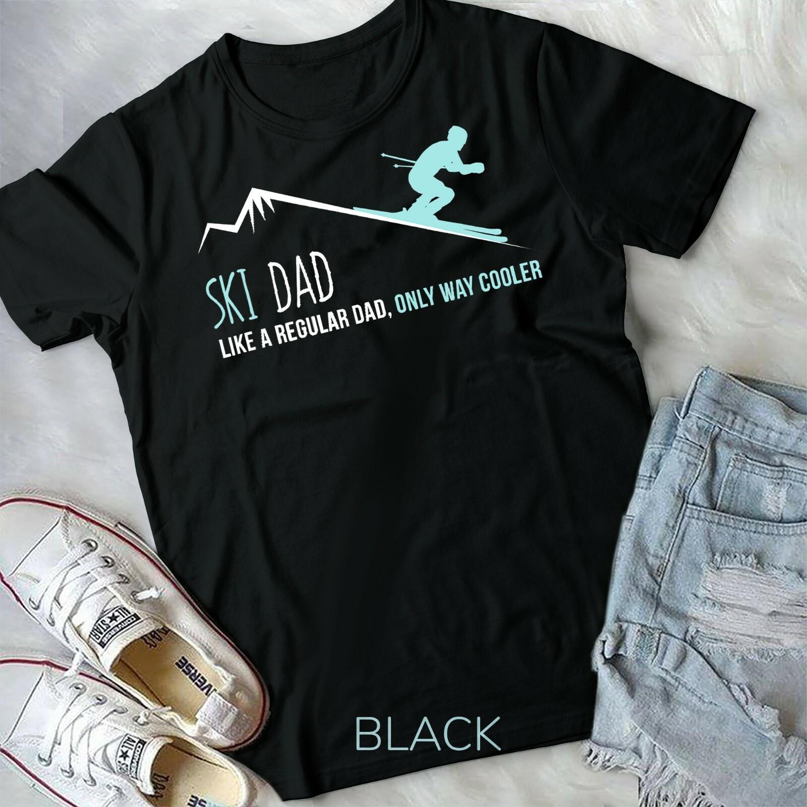 Ski Dad Funny Cute Winter Skiing Gift Unisex Form T-shirt S
