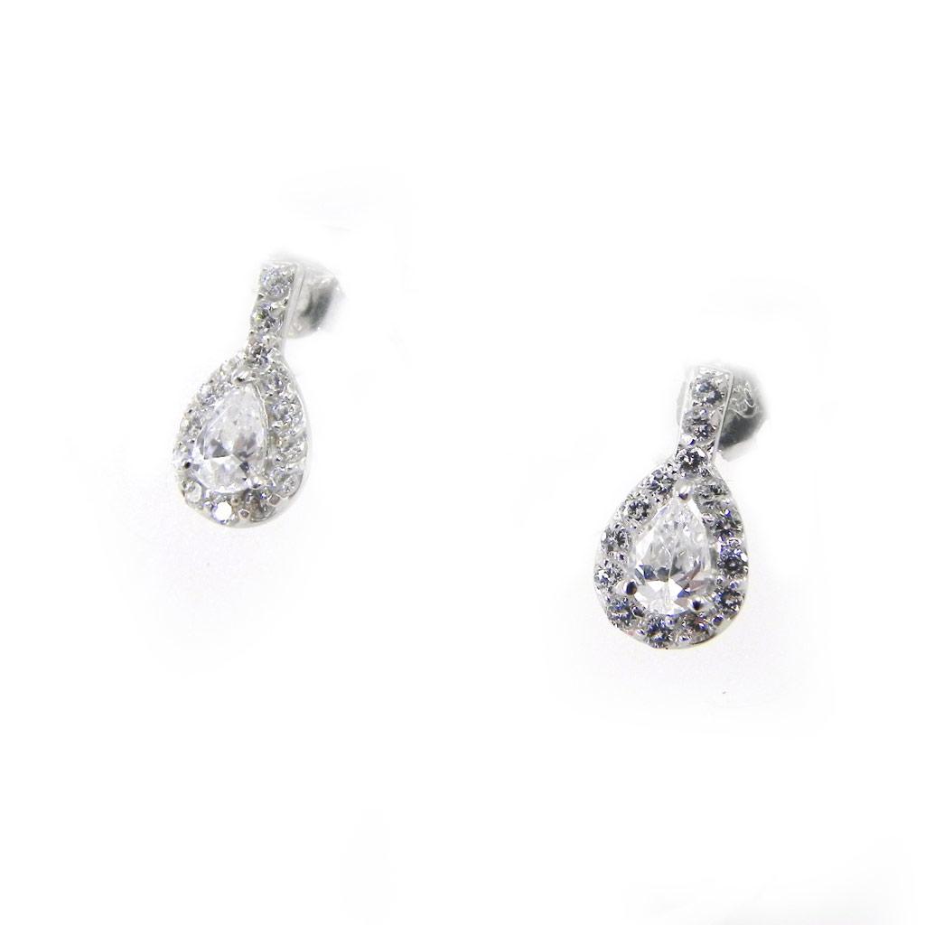 Les Trésors De Lily [G9386] - Silver Earrings 'Goddess' Silver White (rhodium Plated) - 8x15 Mm