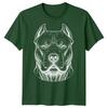Pitbull Dog Animals Unisexs TShirt Engraving Style Graphic Tee