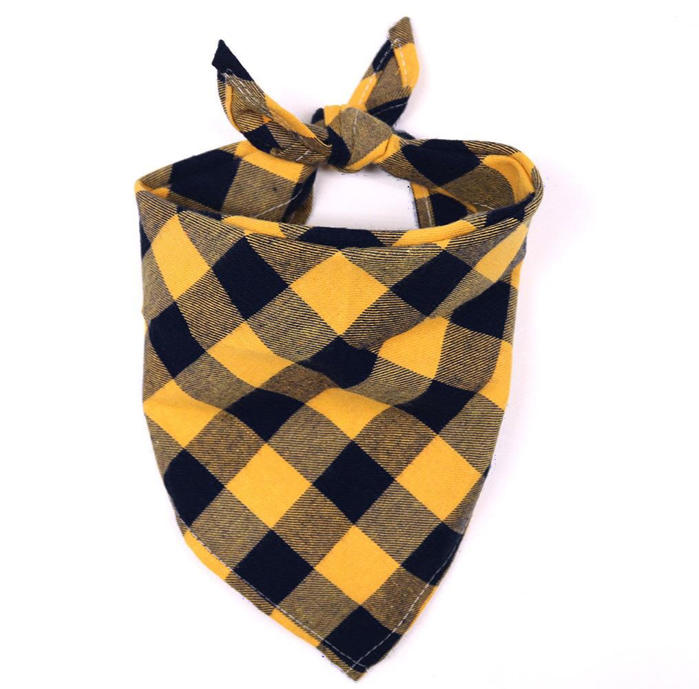 Bandanas para Perros Bufanda Grande para Mascotas Bandana Para Perro Algodón Cuadros Lavable Pajarita Collar Gato Cachorro Bufanda Triangular Babero Accesorios para Perros