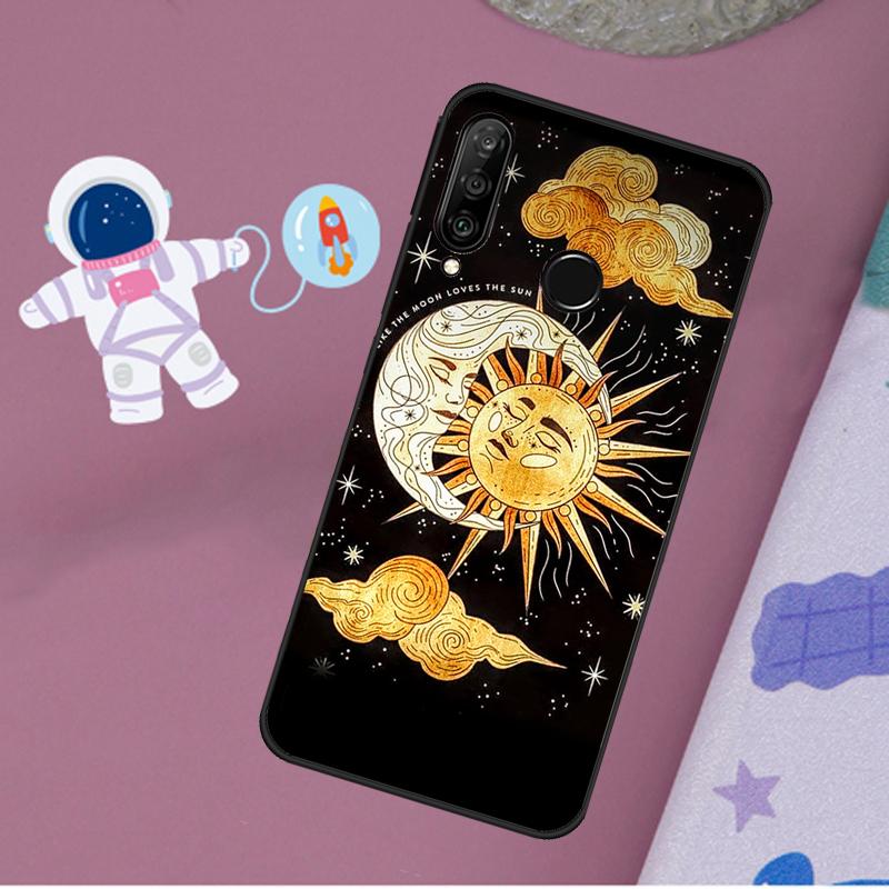 

Sun Moon Face For Huawei Nova Y72 Y73 Y60 Y70 Y90 Y61 Y91 7i 8i 11i 12i 12s 9 10 SE P20 P30 P40 Lite Case Huawei Nova 7i