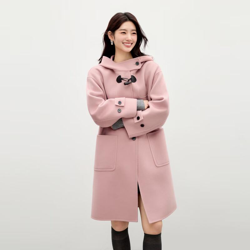 Qiusui Yiren College Style Lamb Wool Toggle Coat