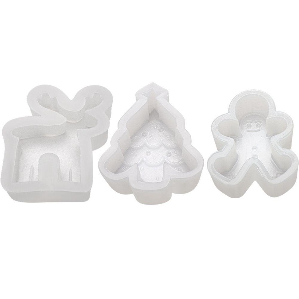 Handmade DIY Crafts Christmas Tree Elk Soap Making Tool Christmas Decor Baking Mould Candle Mold