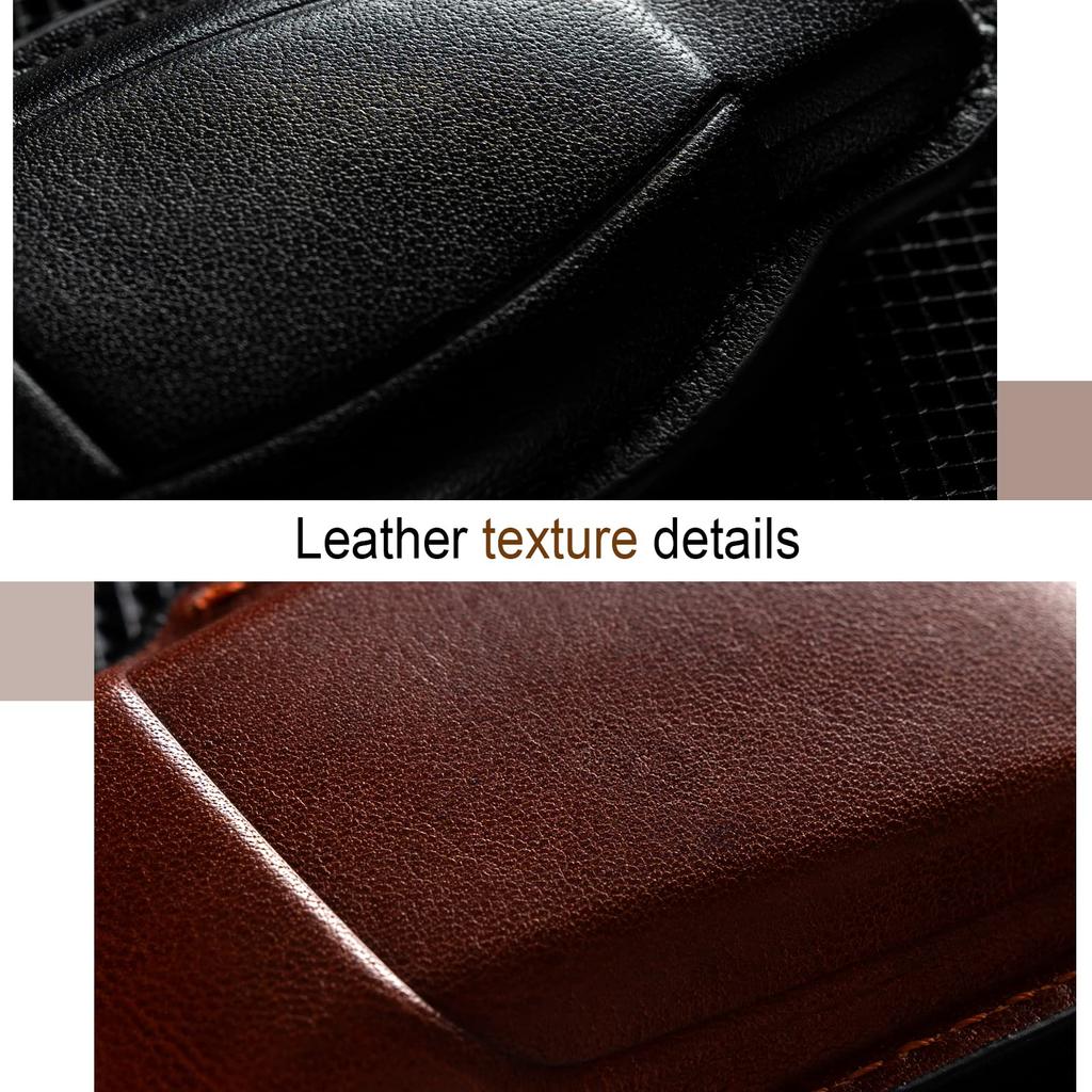 Smyfob Land Rover Key Fob Cover Leather Strap for Land Rover Discovery Defender Range Rover Keychain Holder Car Key Case