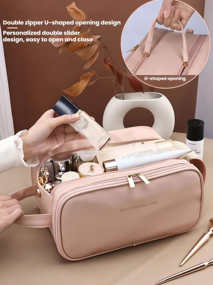 1PC Autumn and Winter New Portable Multi-functional Three-layer Large-capacity Travel Double-zipper Storage Bag and Makeup Bag