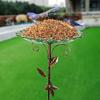 Large Frostproof Metal Bird Bath For Garden Outdoor Decoration Vintage Iron Water Bowl Wild Birds Feeder Easy To Clean