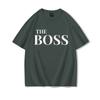 The Boss  The Real Boss Matching Tshirts Couples Matching Outfits Gifts Funny Letter Print Valentines Day Unisex Women Clothing