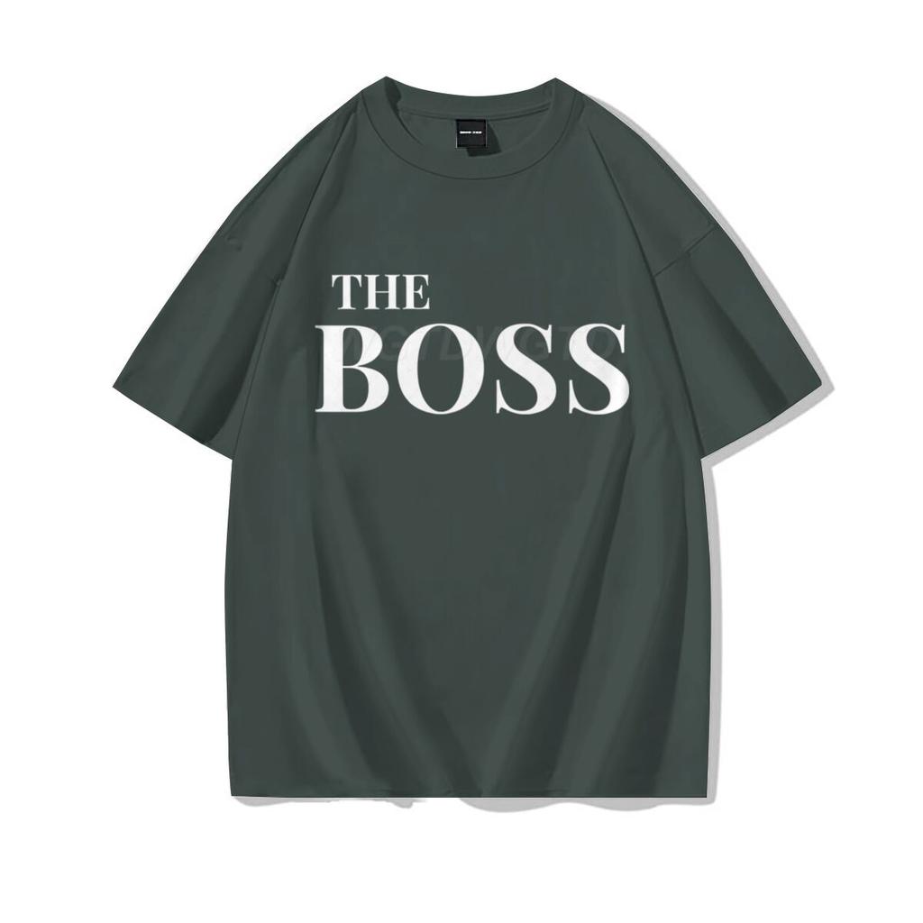The Boss  The Real Boss Matching Tshirts Couples Matching Outfits Gifts Funny Letter Print Valentines Day Unisex Women Clothing