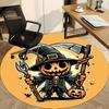 1pc Pumpkin Reaper Office Round Area Rug, Under Office Chairs Bedroom Living Room Home Decor, Room Deco, Available in Various Sizes