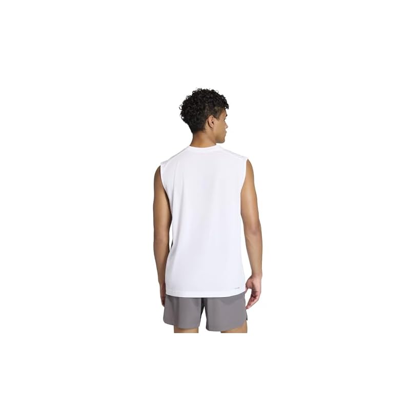 [Adidas] Sleeveless T-Shirt WO-ES FR Sleeveless Men's LOG28 White (KD5424) M